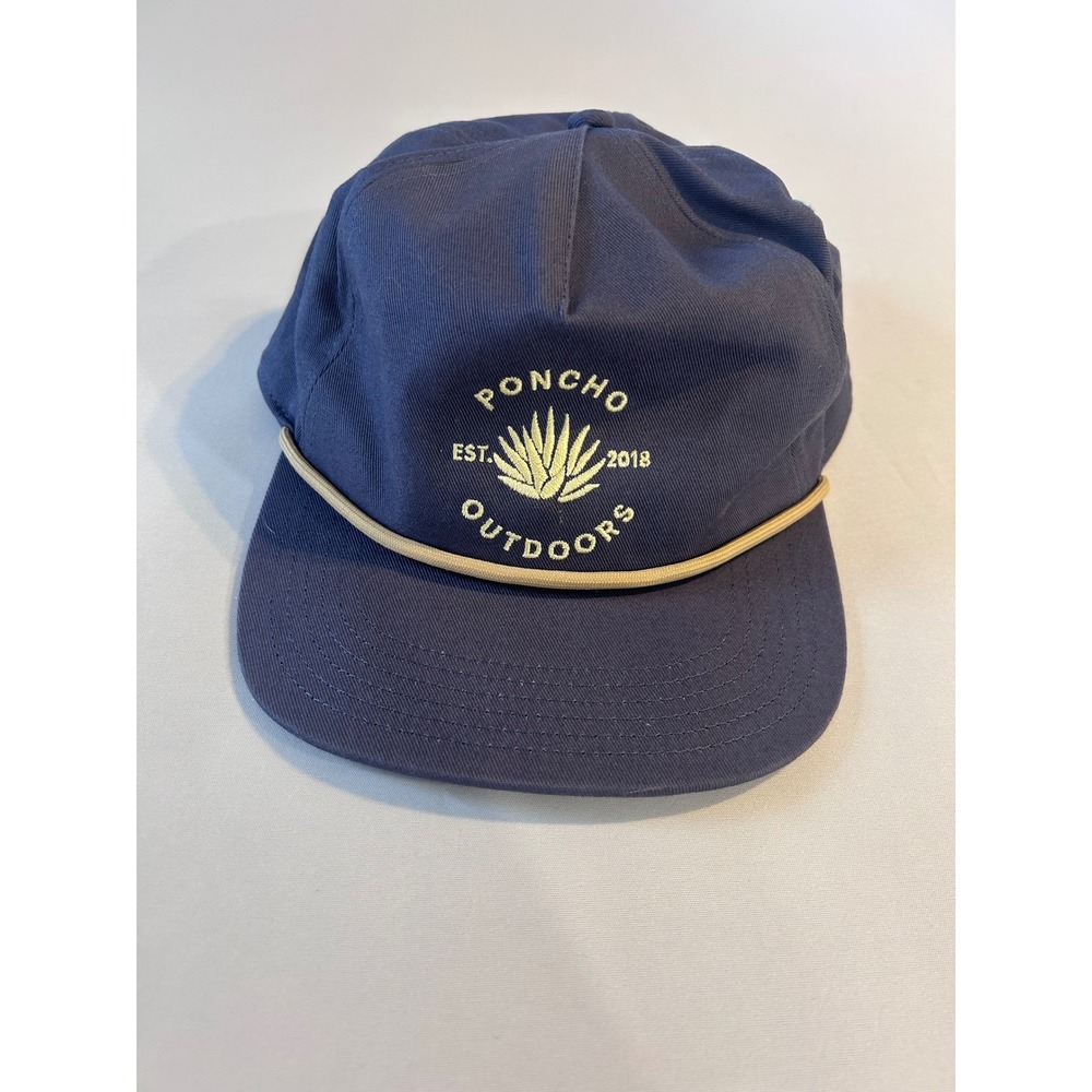 Poncho Outdoors Hat Mens OSFA Navy Blue Agave Rope Snapback Cap